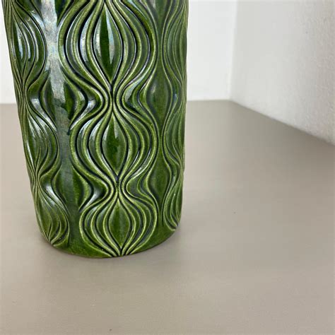 Rare Green Floor Vase Fat Lava "Onion" Vase by Scheurich, Germany ...