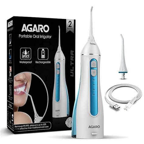 AGARO Oral Irrigator, Portable, Cordless & Rechargeable, 4 Cleaning ...