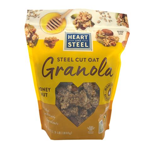 Heart & Steel Steel Cut Oat Granola Honey Nut 30 oz - $9.39 at Costco
