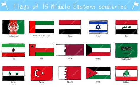 Middle Eastern Flags by Country 的图像结果