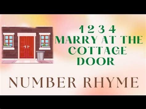 Number Rhyme | 1 2 3 4 Marry at the Cottage Door | Learn rhymes with ...