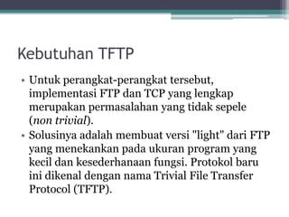 Image result for Trivial File Transfer Protocol TFTP Vs FTP
