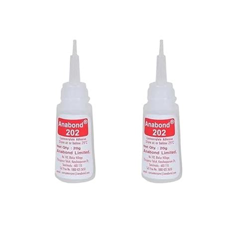 Anabond 202 Cyanoacrylate Adhesive, 20 gm PACK OF 2 : Amazon.in ...