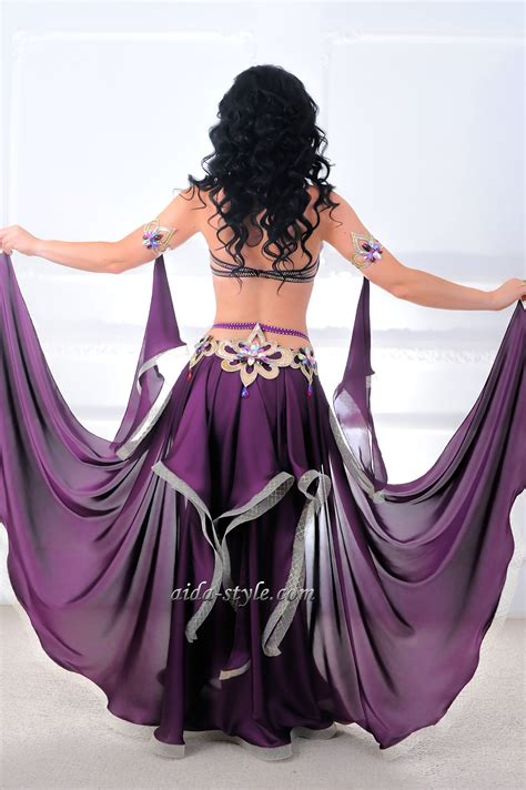 Purple Belly Dance Outfit - Aida Style