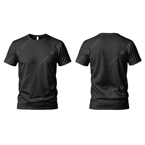 Black T Shirt Font And Back, T Shirts, Black, Apparel PNG Transparent ...