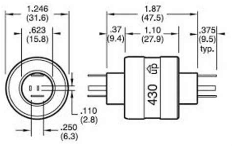 Slip Ring Rotating Connector - Model 205 - Two Conductor Mercotac Slip ...