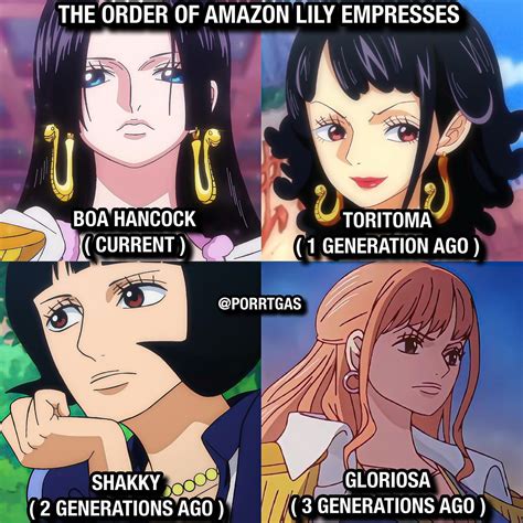 Portgas D. Ace • One Piece | The order of the last 4 Amazon Lily ...