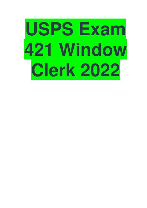 Image result for USPS Window Clerk Practice Test