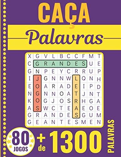 Buy Caça Palavras: Portuguese Puzzle Game – Letras Grandes | Livro com ...