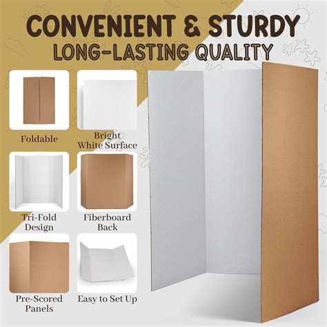Snapklik.com : Trifold Poster Board 36" X 48" White Presentation Board ...