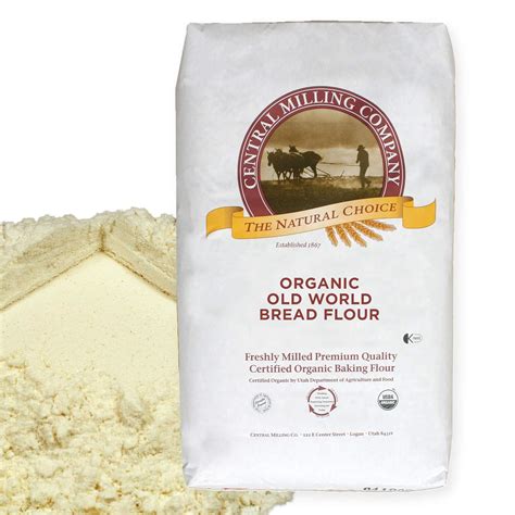 Amazon.com : CENTRAL MILLING 100% Organic Artisan Bread Flour - 25 lbs ...
