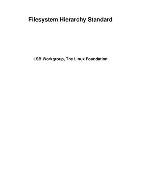 Filesystem Hierarchy Standard Explained 的图像结果