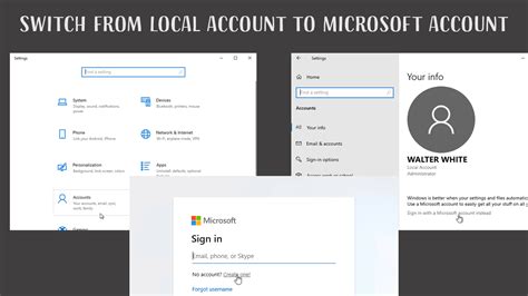 Change Local Account to Microsoft Account 的图像结果