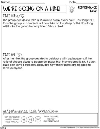Image result for Performance Task 6th Grade Math