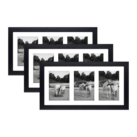 1/3 stuks 8*16 inch 3-kleurige houten lijsten | Wit, zwart, hout ...