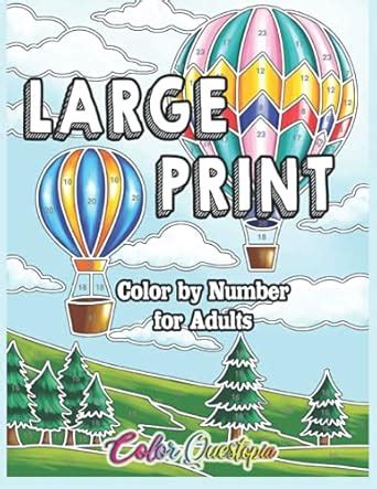 Large Print Color by Number for Adults: Coloring Book Volume 2 - A ...
