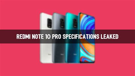 Image result for Redmi Note 10 Pro Features