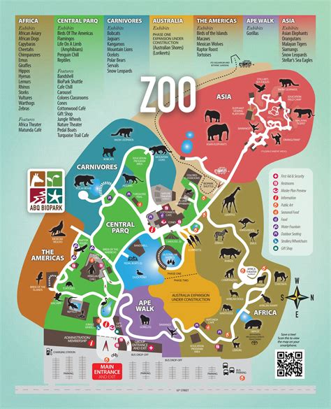ABQ BioPark Zoo Map and Brochure (2025 - 2021) | ThemeParkBrochures.net