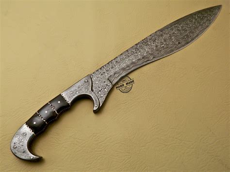 New Damascus Bowie Knife Custom Handmade Damascus Steel Hunting