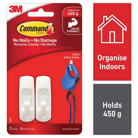 Command Small Hooks 2 Pack | Officeworks