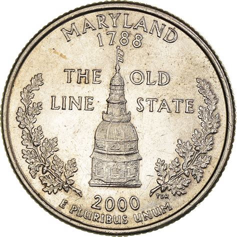 Coin, United States, Maryland 1788, The old line State, Quarter, 2000, U.S.