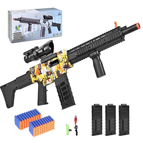 Realistic Toy Gun for Nerf Guns Darts - with 100 Soft Foam Bullets 3 ...