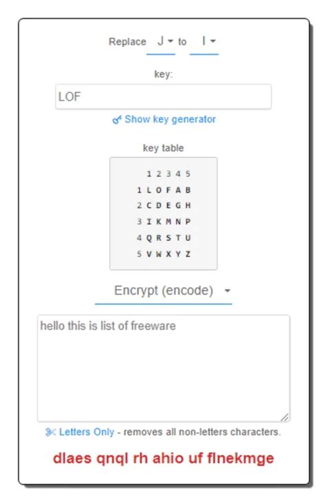 Image result for Write a HTML Code for Bifid Cipher