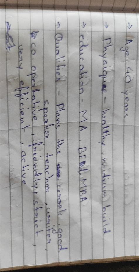 Bio sketch of school principal - Brainly.in