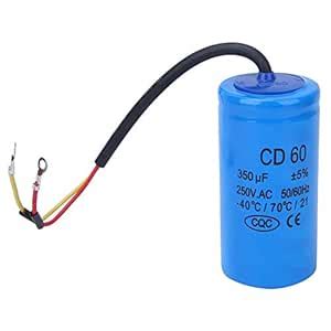 NIMMZ COLLECTION Starting Capacitor, CD60 250V 350uf 350Uf Explosion ...