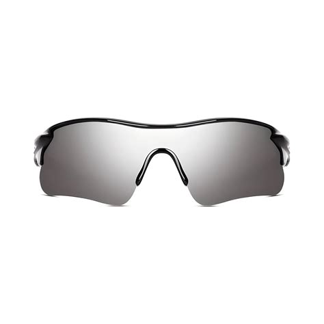 4Flaunt Futuristic Series Half Rim Sports Sunglasses - Silver Mirrored