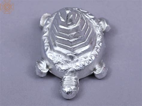 Small Mercury Shri Yantra Idol on Turtle | Exotic India Art