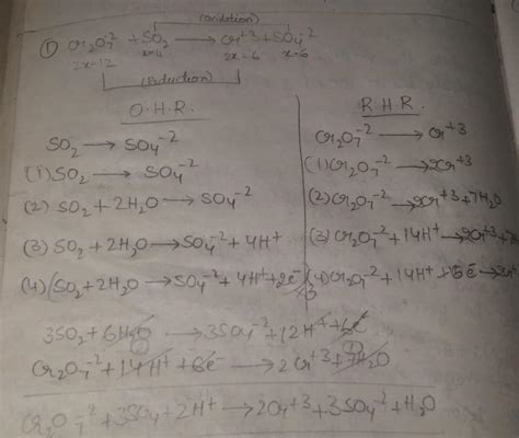 [Solved] Balance cr2o72- + so2 gives cr3+ + so42- - Brainly.in