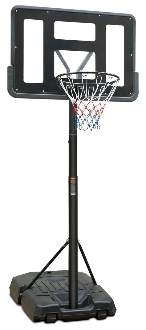 Teenagers Youth Height Adjustable 6.6 to 10ft Basketball Hoop 44 Inch ...