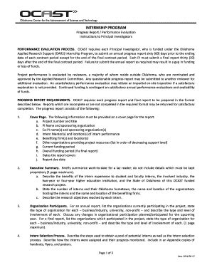 Fillable Online intern progress report form Fax Email Print - pdfFiller