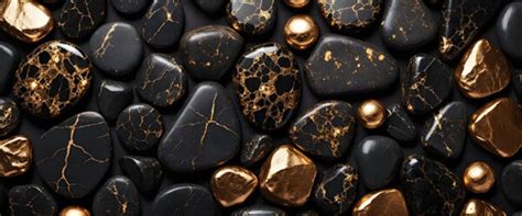 Black Gold Stone Texture Wallpaper Mural - Magicdecor®