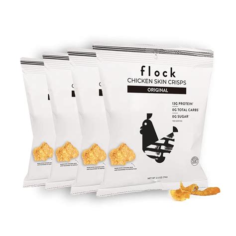 Amazon.com: Flock Keto Chicken Skin Chips | Original Flavor | Low Carb ...