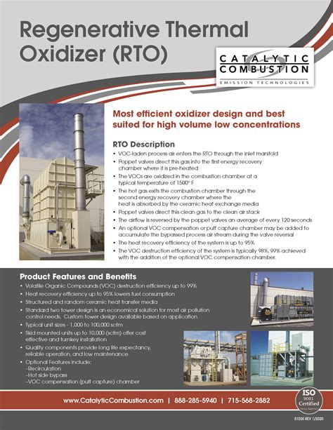 Catalytic Regenerative Thermal Oxidizer Manufacturers - CCC