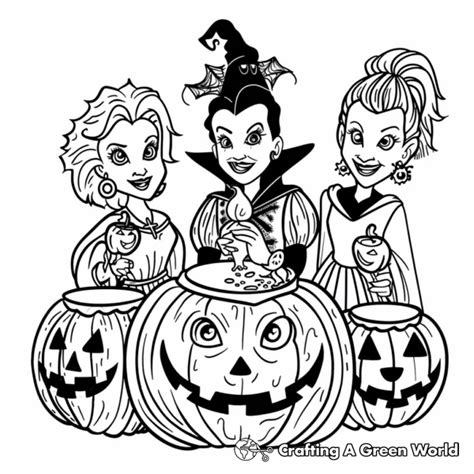 Sanderson Sisters Hocus Pocus Coloring Pages - Free & Printable!