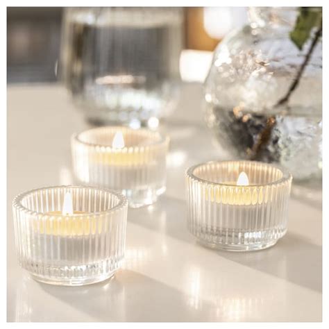 LÖVSKOGSLUND scented tealight, Apple/light green, 3.5 hr - IKEA