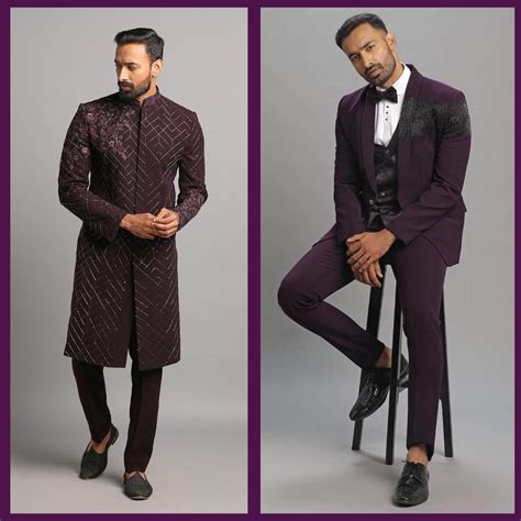 Elevate Your Pre-Wedding Photoshoot - Burgundy Tops the Trends for Men ...