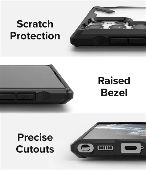 Samsung Galaxy S22 Ultra Back Cover Case | Fusion X - Black Stand