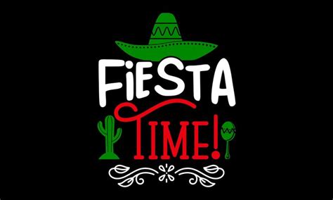 Fiesta time t shirt design posters cards eps 10 | Premium Vector