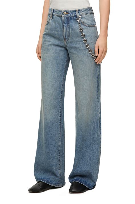 Chain jeans in denim Washed Denim - LOEWE