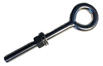 Stainless Steel 316 Eye Bolt 3/8" x 6" UNC Short Thread Marine Grade ...