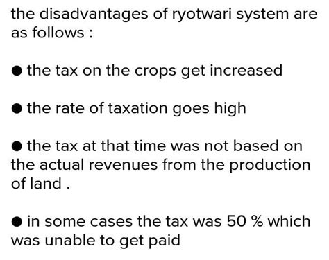 What were the merits and demerits of the Ryotwari System? - Brainly.in