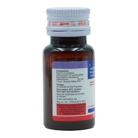 Azifine 100 mg Drop 15 ml Price, Uses, Side Effects, Composition ...
