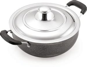 Magnus Optima Non-Stick Aluminum Kadhai 21 cm diameter with Lid 2 L ...