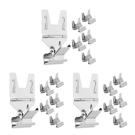 OUNONA 3 Count Name Tag Clips for Badges Sign Holders Stands Silver - Walmart.com