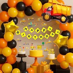 Party Propz Construction Theme Birthday Decoration - 67 Pcs JCB Theme ...