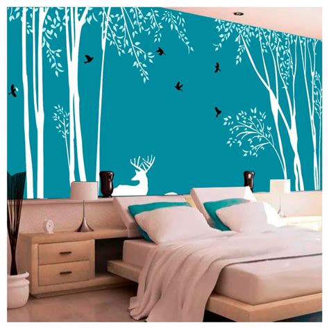 Stencils for Wall Painting (Size 373 X 244 cm) Forest Tree – Kayra E ...